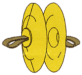 �V���o���F�Ŋy��̈�B��΂̂ւ��񂾋����̉~�ՂŁA�����ł����킹�Ė炷�B